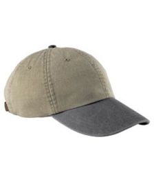 Adams AD969 Optimum Pigment Dyed-Cap (Size: OS, Color: KHAKI/ CHARCOAL)