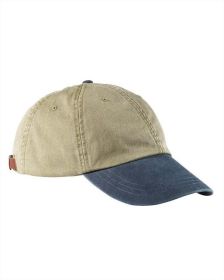 Adams AD969 Optimum Pigment Dyed-Cap (Size: OS, Color: KHAKI/ NAVY)