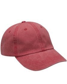 Adams AD969 Optimum Pigment Dyed-Cap (Size: OS, Color: Red)