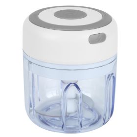 Mini Electric Garlic Chopper 8.45OZ Cordless Garlic Mincer Food Chopper (Color: White)