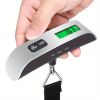 1pc Portable Scale Digital LCD Display 110lb/50kg Electronic Luggage Hanging Suitcase Travel Weighs Baggage Bag Weight Balance Tool