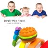 Pop Hamburger Spongy Toy Silicone Simulation Bread Memory Rising Interactive Fidget Toy Super Soft for Office Decompress