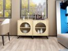 Storage Cabinet with Glass Door, Sideboard Buffet Cabinet for Kitchen,Dining Room