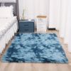 1pc, Tie-Dyed Plush Shag Furry Area Rug for Bedroom, Living Room, Nursery, and Kids Room