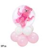 4D Transparent Baby Shower Boy Girl Bear Bubble Ball Kids 1st Birthday Party Blue Pink Helium Balloon Gender Reveal Decoration