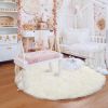 Round Rug for Bedroom, Fluffy Round Circle Rug for Kids Room