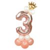 13Pcs/set Rose Gold Number Foil Balloons Happy Birthday Balloons Baby Shower Kids Birthday Party Decorations Number Balloons