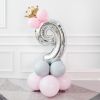 Happy Birthday Number Foil Balloons Baby Girl First Party Decoration Kids Latex Macaron Supplies