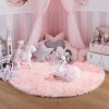 Round Rug for Bedroom, Fluffy Round Circle Rug for Kids Room