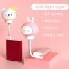 LED Chlidren USB Night Light Cute Cartoon Night Lamp Bear Remote Control for Baby Kid Bedroom Decor Bedside Lamp Christmas Gift