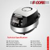 Rice Cooker Small Rice Maker Steamer Pot Electric Steamer Digital Electric Rice Pot Multi Cooker & Food Steamer Warmer 5.3 Qt 5 Core RC0501