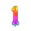 40inch New Rainbow Number Foil Balloons Happy Birthday Wedding Party Decoration Adult Colorful Unicorn Globos Kids Gift