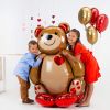 91X67cm Big Bear Foil Balloon Large Size Love Heart Wedding Decoration For Kids Birthday Party Decor Helium Globos Baby Shower