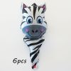 6pcs Handheld Animal Head Foil Balloons Tiger Lion Inflatable Air Balloon Jungle Party Decoration Kid Toys Birthday Party Decor