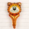 6pcs Handheld Animal Head Foil Balloons Tiger Lion Inflatable Air Balloon Jungle Party Decoration Kid Toys Birthday Party Decor