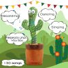 Bluetooth Dancing Cactus 60/120 Songs Speaker Talking Usb Chargeable Voice Repeat Plush Cactus Toy Dance Stuffed Toy Baby Girls