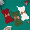 16.5" Christmas Knitted Bone Socks Candy Bags for Fireplace Decor and Ornaments