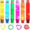 12 PCS Light up LED Pop Tubes;  Glow Sticks Necklaces & Bracelets Party Pack;  Glow in The Dark Party Favor Supplies Decoration for Halloween;  Weddin