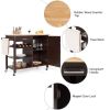 Rolling Storage Cabinet Kitchen Cart For Home And Bar Commercial Usage