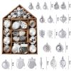 70-Pack Shatterproof Christmas Tree Ornament Set with Hanging Rope