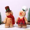 1pc, Christmas Gingerbread Man Plush Toy, Very Suitable For Home Decoration, Shopping Malls, Hotels, Sofas, Desktops And Other Decorations, Christmas