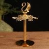 6pcs Gold Alloy Spoon Display Stand Kitchen Dessert Coffee Mixing Tableware Spoon Holder Swan Storage Box Wedding Gift Decorate