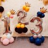 Aluminium Foil Number Balloons 0-9 Birthday Party Anniversary Decor Globo Kids figure Air Ball Supplies