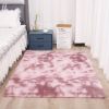 1pc, Tie-Dyed Plush Shag Furry Area Rug for Bedroom, Living Room, Nursery, and Kids Room