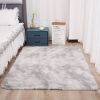 1pc, Tie-Dyed Plush Shag Furry Area Rug for Bedroom, Living Room, Nursery, and Kids Room