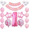 1st Birthday Party Decoration Kids Balloons Number 1 First Baloons