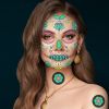 4 Sheets Halloween Temporary Tattoos Glow In Dark, Waterproof Tattoo Stickers