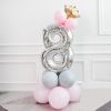 Happy Birthday Number Foil Balloons Baby Girl First Party Decoration Kids Latex Macaron Supplies