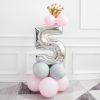 Happy Birthday Number Foil Balloons Baby Girl First Party Decoration Kids Latex Macaron Supplies