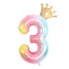 1set 32inch Number Foil Balloons 1 2 3 4 5 6 Years Old Kid Boys Girls Crown Happy Birthday Balloon Baby Shower Decor Supplies