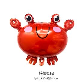 1pcs Under Sea Animal Cute Fish Balloon Crab/Starfish/Octopus Balloons Sea Party Theme Kid Birthday Decor (Style: Crab)