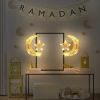 Table Lamp for Ramadan Decorations, LED Star Moon Shape Desk Lamp