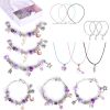 66Pcs Charm Bracelet Making Kit Kids' Jewelry Necklace Making Kits Colorful DIY Charm Beads Pendant