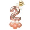 13Pcs/set Rose Gold Number Foil Balloons Happy Birthday Balloons Baby Shower Kids Birthday Party Decorations Number Balloons