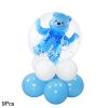 4D Transparent Baby Shower Boy Girl Bear Bubble Ball Kids 1st Birthday Party Blue Pink Helium Balloon Gender Reveal Decoration