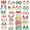 Christmas Decoration Photo Booth Props Frame For Kids Adult gift Santa Claus Elk Glasses Xmas Party Navidad Noel New Year decor