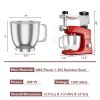 3-in-1 Multi-functional 6-speed Tilt-head Food Stand Mixer