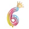 1set 32inch Number Foil Balloons 1 2 3 4 5 6 Years Old Kid Boys Girls Crown Happy Birthday Balloon Baby Shower Decor Supplies