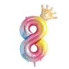 1set 32inch Number Foil Balloons 1 2 3 4 5 6 Years Old Kid Boys Girls Crown Happy Birthday Balloon Baby Shower Decor Supplies