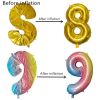 32 Inch Big Foil Birthday Balloons Number Balloon Figures Happy Birthday Party Decorations Kid Baloon Birthday Air Globos