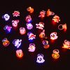 LED Light Halloween Ring Glowing Pumpkin Ghost Skull Rings Kids Gift Halloween Party Decoration For Home Horror Props Supplies