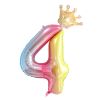 1set 32inch Number Foil Balloons 1 2 3 4 5 6 Years Old Kid Boys Girls Crown Happy Birthday Balloon Baby Shower Decor Supplies