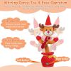 Kid Electric Dance Toy Christmas Elk Snowman Senior Penguin Plush Toy Interactive Sing Song Whirling Mimicking Recording Light up Toy