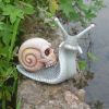 Halloween Skeleton Snail Skull Sculpture Garden Home Decoration Resin Crafts