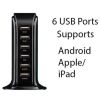 Smart Power 6 USB Colorful Tower for Every Desk at Home or Office charge any Gadget