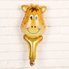 6pcs Handheld Animal Head Foil Balloons Tiger Lion Inflatable Air Balloon Jungle Party Decoration Kid Toys Birthday Party Decor